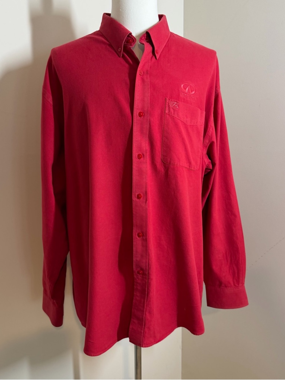 Infiniti Men’s Dress Shirt by Cutter & Buck SZ XXXL- Red Long Sleeves
